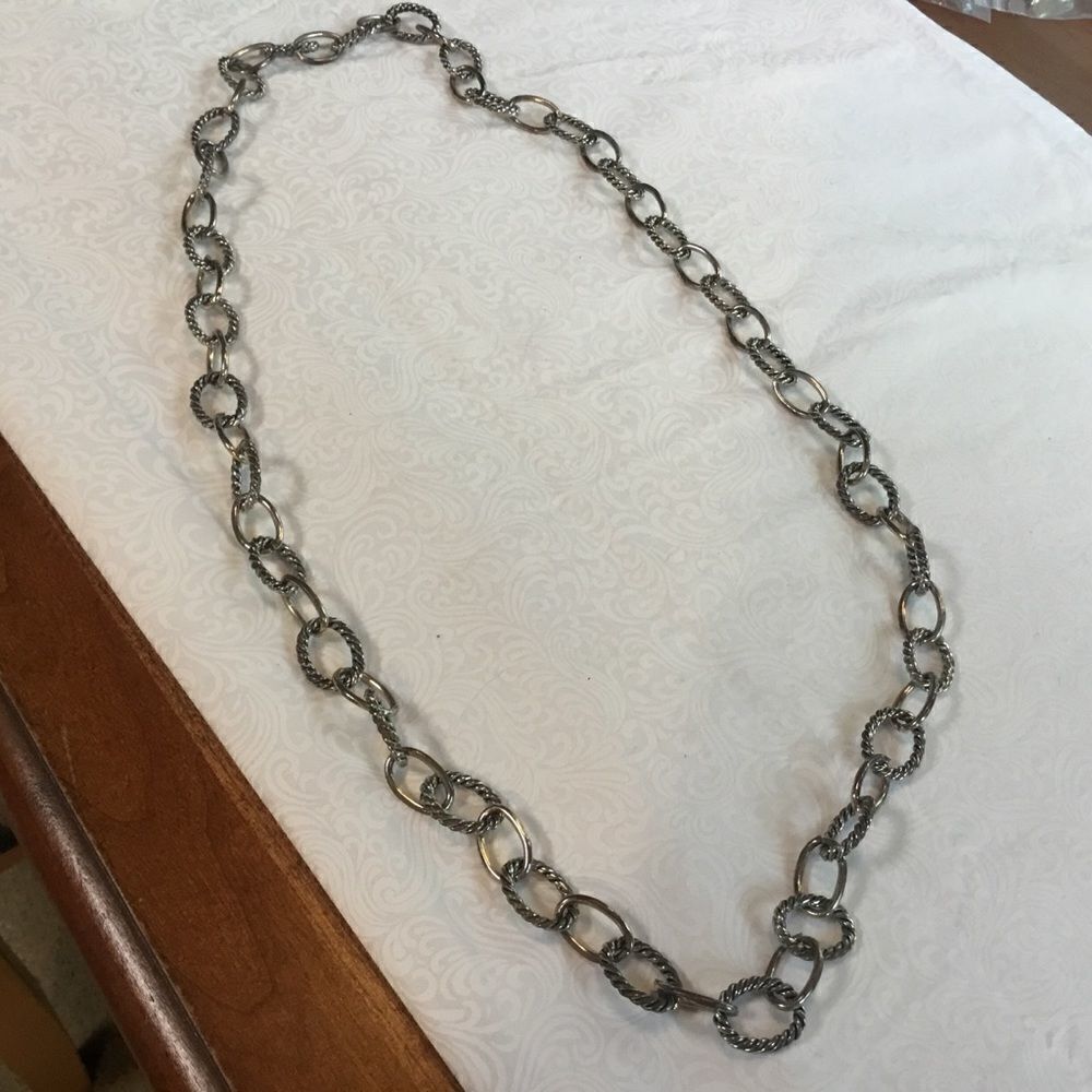 Silvertone Link Necklace 